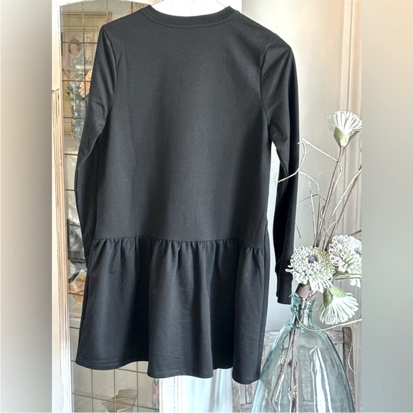 Blue Door Boutique Sweatshirt Dress. Women’s Sz-L Black EUC - Picture 3 of 8